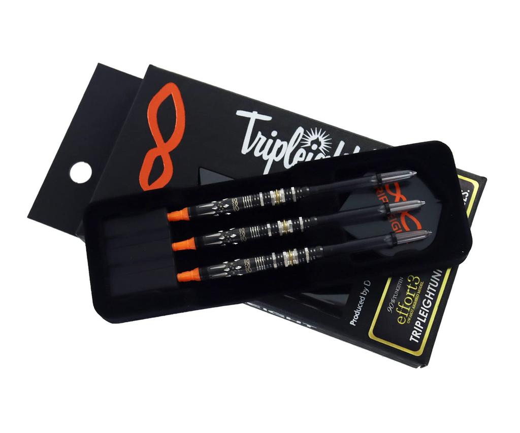 TRIPLEIGHT Effort 3 Dart Barrel 2BA 20g, Akihiko Owaku Signature Model, Tungsten Soft Tip Darts