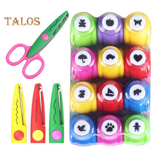 

Набор дыроколов для поделок своими руками для детей, безопасный материал, развивает мелкую моторику, вдохновляет, простой в использовании набор для поделок с 12 формами и ножницами 1 Set