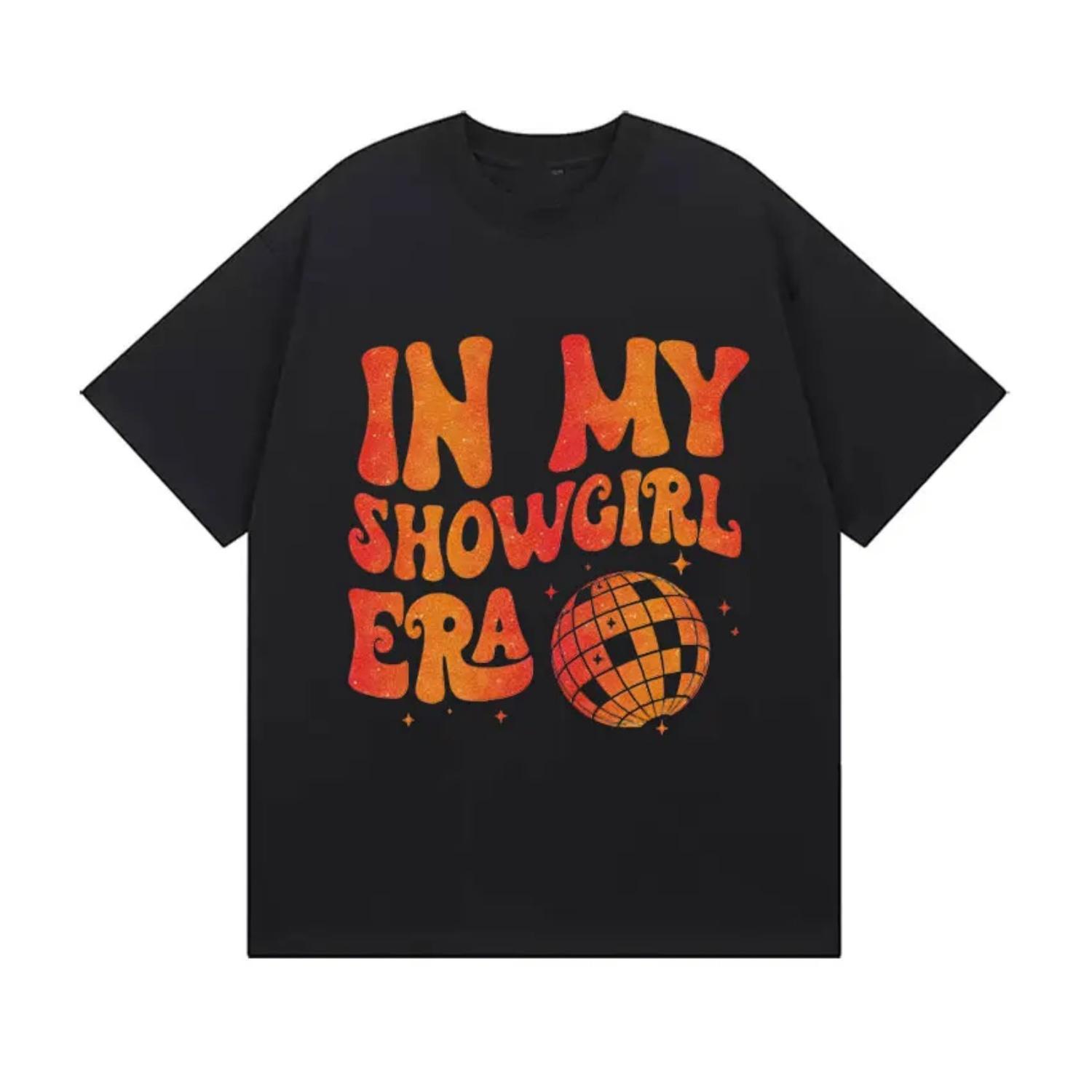 

In My Showgirl Era 2025 Print T Shirts The Life of A Showgirl Fans Gift T-shirt O-Neck Vintage Oversized Cotton Tshirt S чёрный