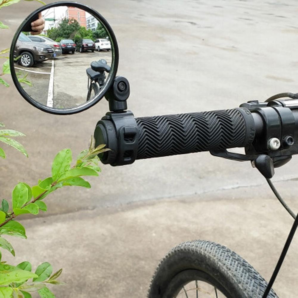 Specchietto Retrovisore per Bicicletta 360° Rotante Sicurezza Manubrio Vetro Nero