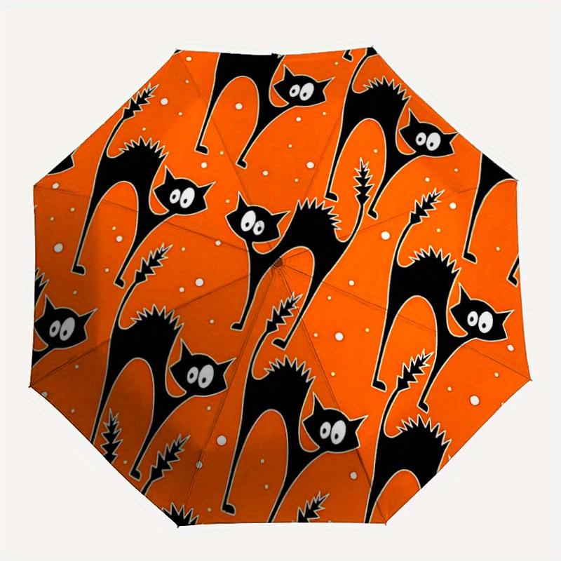

1pc Halloween Cats Automatic Open/Close Umbrella, Ideal Fan Gift for Birthday, Christmas, Trendy Fashion y250828098