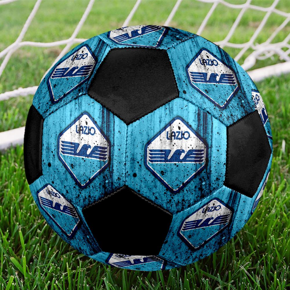 Pallone da Calcio Lazio FC, colorato, adatto a tutte le età, cucito a macchina, materiale PVC, qualità da competizione, resistente e ad alto rimbalzo