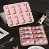 Oster-Silikonform 8 Mulden 3D-Hasenform Antihaft-Flexible Form Schokolade Süßigkeiten Pudding Seife Knete Back-Dekorationswerkzeug