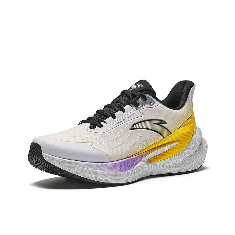 New Anta Running Collection Anti-Slip Wear-Resistant Low-Top Casual Running Shoes Men's White Yellow Purple 912445552-3