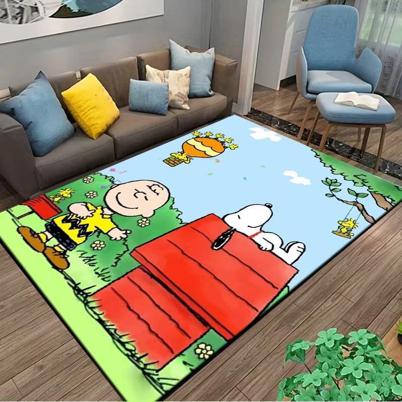 VIKAMA Cartoon Animated Carpet Green Eye Protecting Mat Soft Non Slip Children's Play Mat Doormat Bedroom Living Room Home Decor
