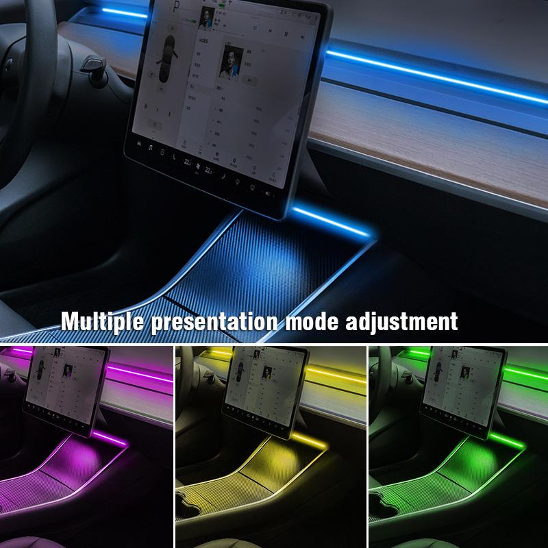 Tesla Y/3 Air Vent RGB Ambient Light Strip for Display Screen & Center Console