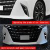 Carbon Fiber 2X Front Fog Light Eyebrow Cover Trim For Toyota Alphard 2023 2024