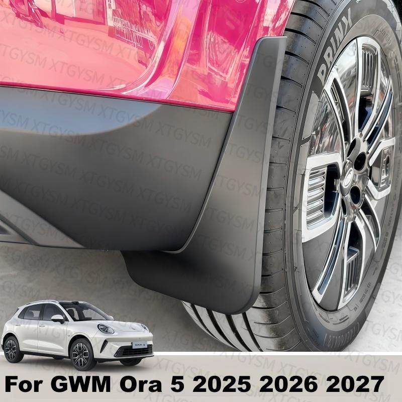 ABS Mud Flaps Splash Guards Mudguards Fenders Flap Guards Car Accessories For GWM Ora 5 2025 - 2027 Front Rear Anti-Scratch Se