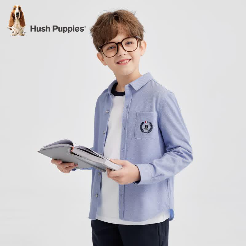 Мальчишеская рубашка Oxford с длинным рукавом Hush Puppies 160