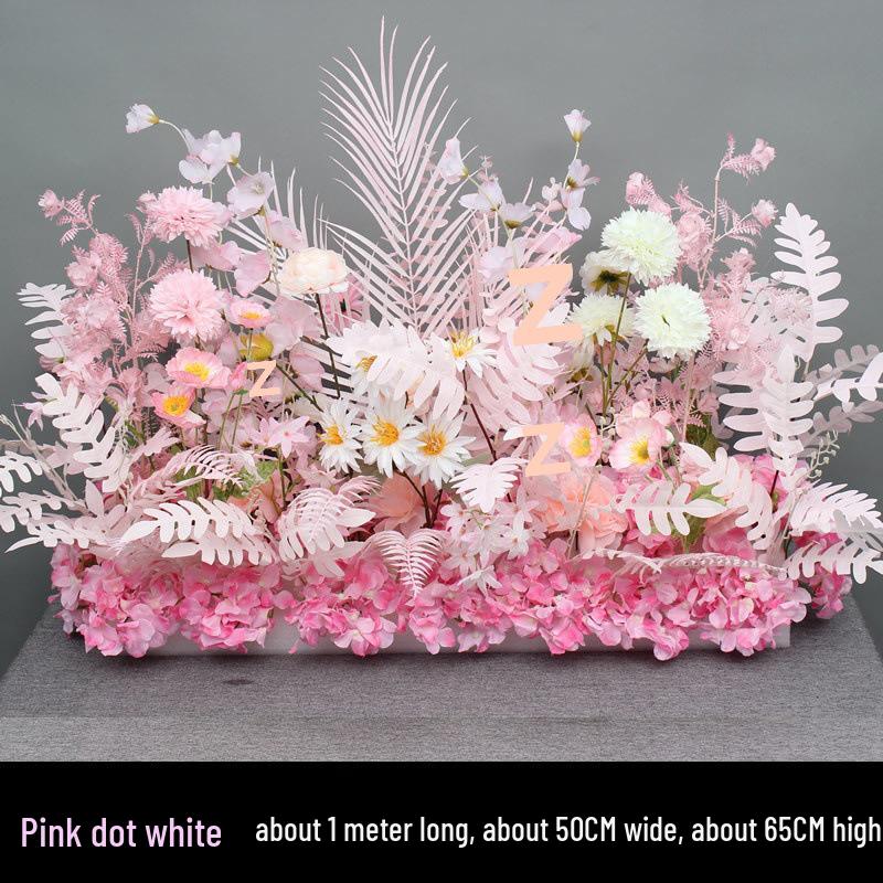 Large Silk Eucalyptus Flower Row for Wedding Aisle Decor
