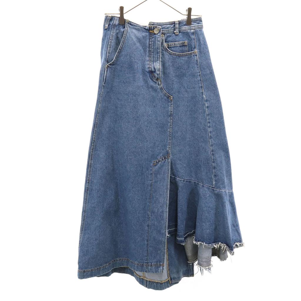 AULA Long length Ashime Denim skirt 1 Wash blue Women Used