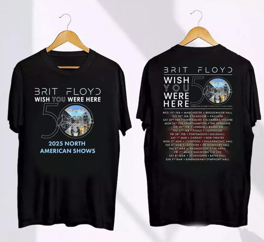 Brit Floyd 2025 World Tour Shirt – Wish You Were Here 50th Anniversary Edition