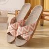 Summer Linen Slippers For Women 36-45 Flat Sandals Lightweight Eva Home Slippers