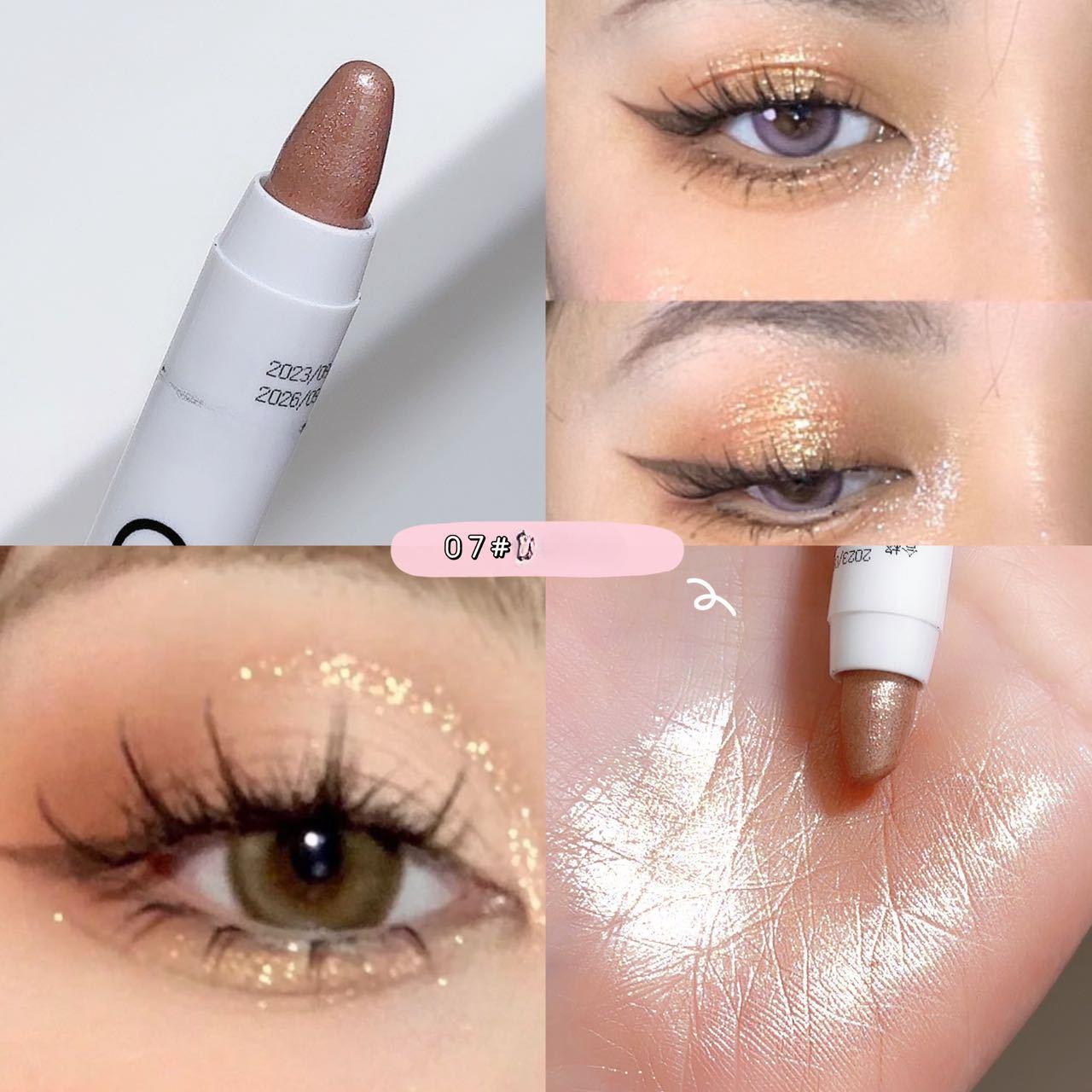 

Блестящая ручка-хайлайтер, перламутровый карандаш для лежачего шелкопряда, водостойкий, долговечный осветляющий карандаш для глаз, белый, серебряный макияж для глаз