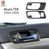 Car Inner Door Handle Panel Cover Trim Carbon Fiber Sticker for Acura TSX 2004 2005 2006 2007 2008 Accessories