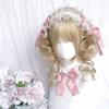 Synthetic Short Curly Double Ponytail Bun Cosplay Halloween Harajuku Wig  Girl