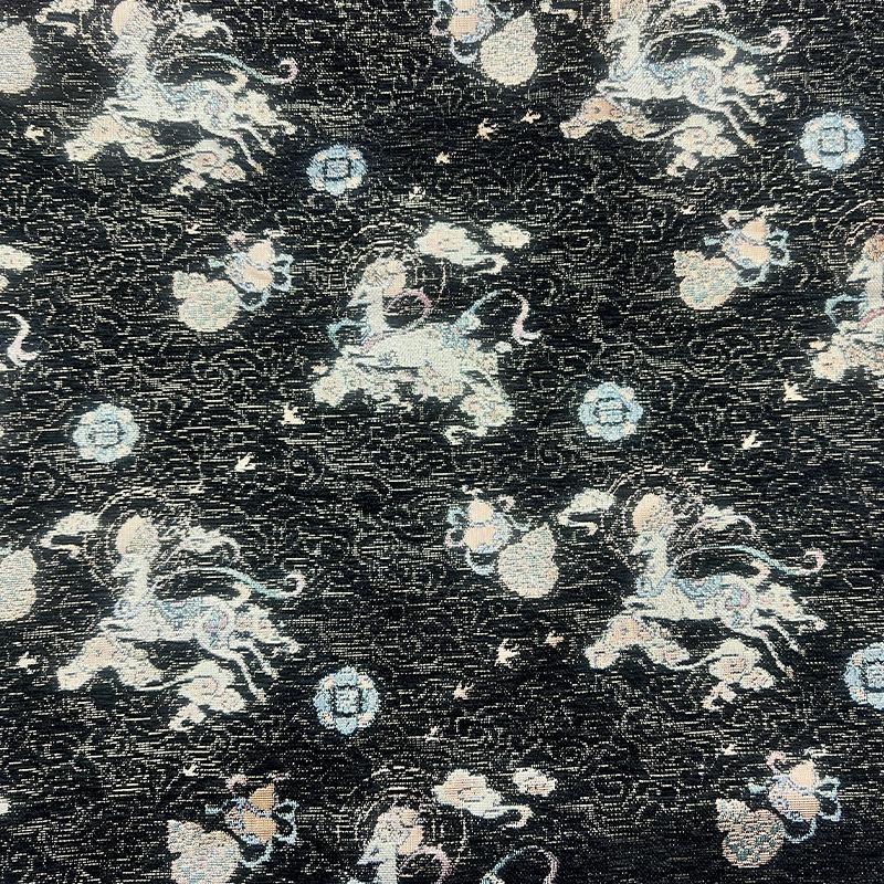 New Chinese Style Yarn-Dyed Chenille Jacquard Fabric for Hanfu Children's Clothing