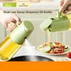 300/500ml Glass Oil Vinegar Bottle, Two-Way Spray Design, Kitchen Home Non-Drip Storage Seasoning Bottle