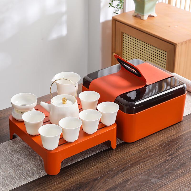 OIMG Ceramic Travel Kung Fu Tea Set