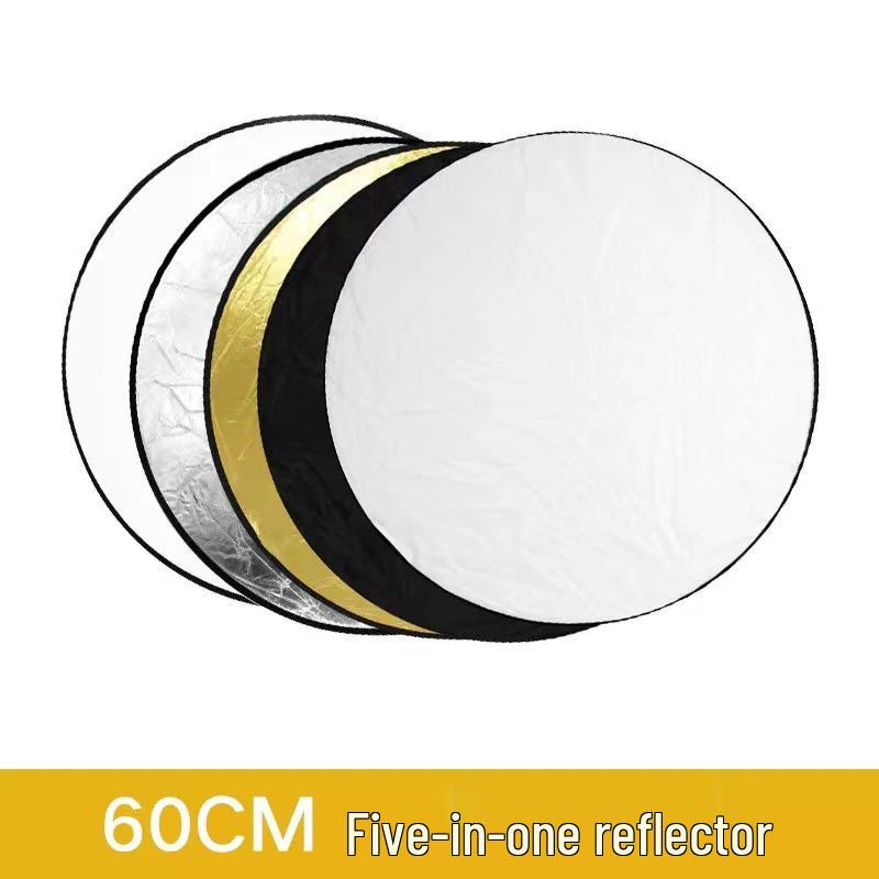 Round Foldable Portable Outdoor Photography Lighting Reflector for Beauty and Portrait Fill Light.