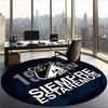 Millonarios Fc (1) Round Office Rug Decorative Floor Rug for Office Bedroom Living Room and Home Space