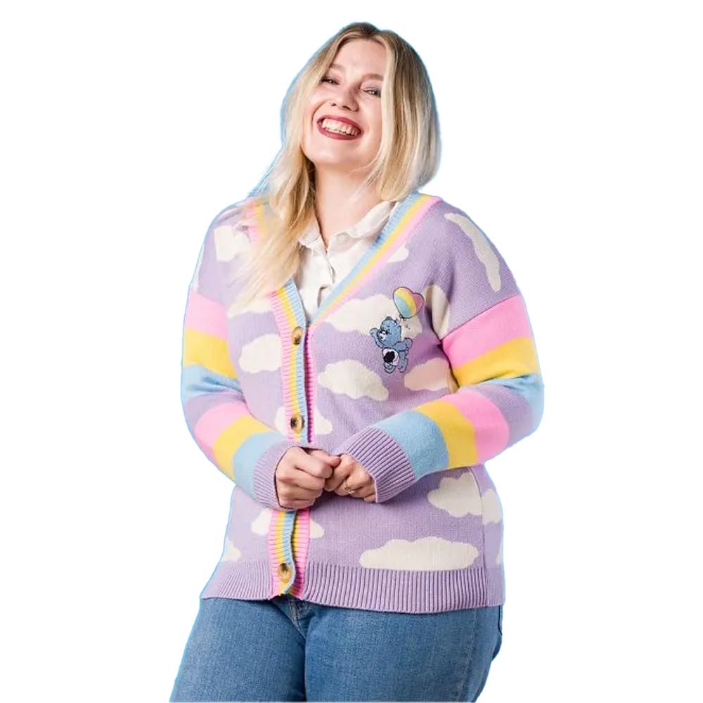 Care Bears Unisex Adult Cloud Knitted Cardigan