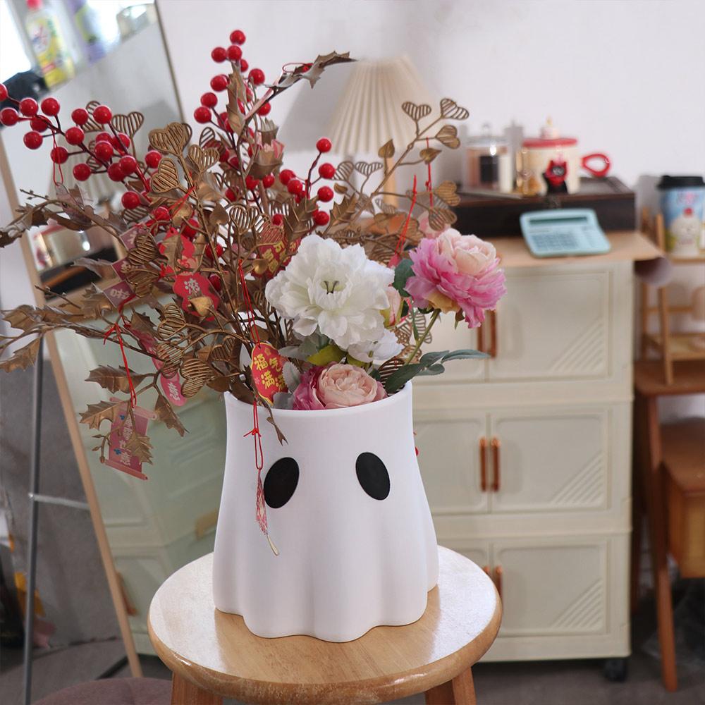 Versatile Piece Ghost Planter Durable Plastic Candy Bowl Ghost Decor  Halloween Decor