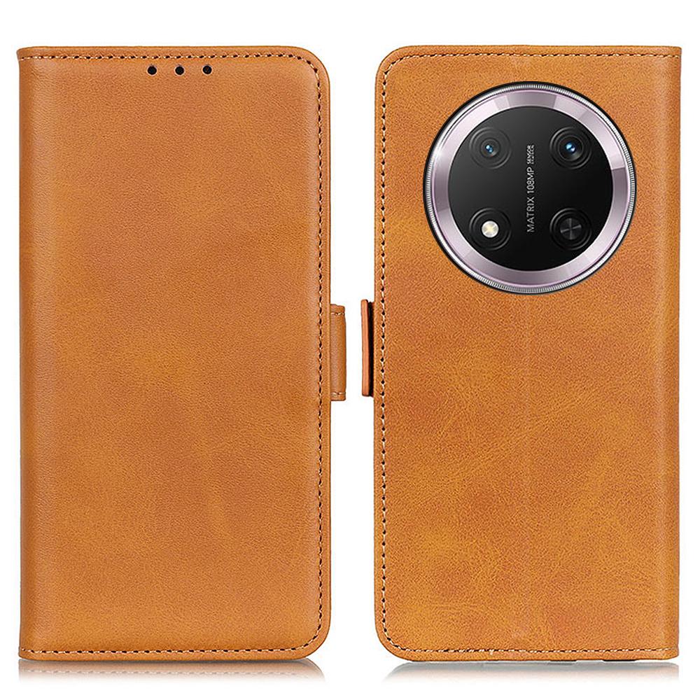 For Honor Magic7 Lite 5G/X9c 5G/X60 Pro 5G Case Stand Cowhide Texture PU Leather Phone Cover