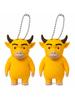 Funny Cow Pendant Keychain 3D Printed Bull Figurine Cartoon Quirky Bag Charm Backpack Hanger Desktop Ornament Meme Gift Custom