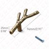KAK Fashion Tree Branch Furniture Handle 96mm 128mm Black Silver Bronze Kitchen Cabinet Handles Drawer Knobs Door Pulls Hardware