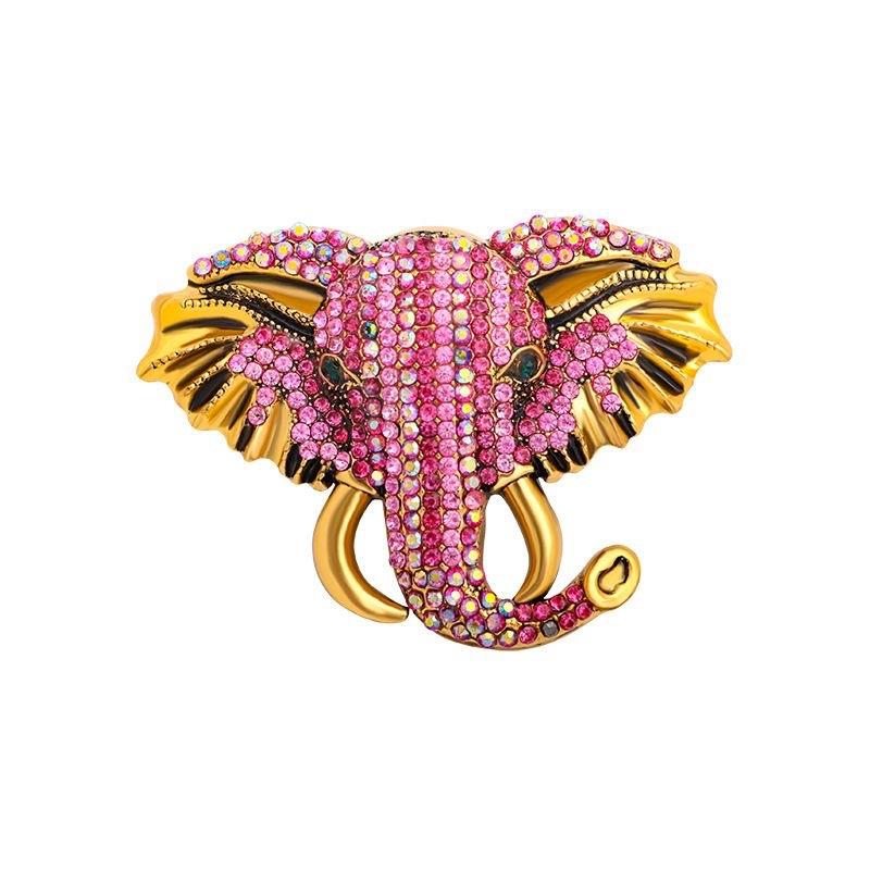 Pretty Elephant Animal Woman's Pendant Brooch Pin Gift Rhinestone Crystal Brooches