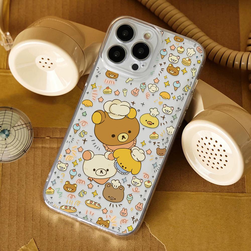 Japanese Rilakkumas Cute Phone Case For Samsung Galaxy S25 S24 S23 S22 S21 S20 FE Note20 10 Edge Plus Ultra Lite 5G Back Cover