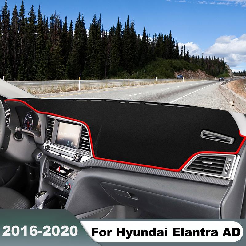 For Hyundai Elantra AD 2016 2017 2018   LHD RHD Car Dashboard Cover Mat Trument Panel Carpet Non-slip Accessories