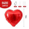 24 18-Zoll Herzballons, Rote Aluminiumballons, für Geburtstage, Hochzeiten, Valentinstag, Heiratsanträge, Gedenk-Shop-Dekorationen, Abschlussfeiern,