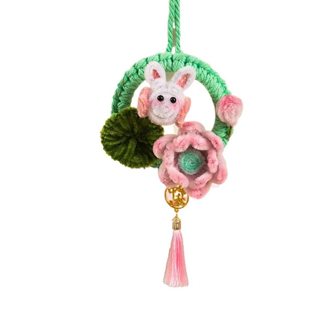 

DIY Cartoon Rabbit Car Ornament Rabbit Car Hanging Ornament Mid Autumn Festival Decoration Gift Style 2