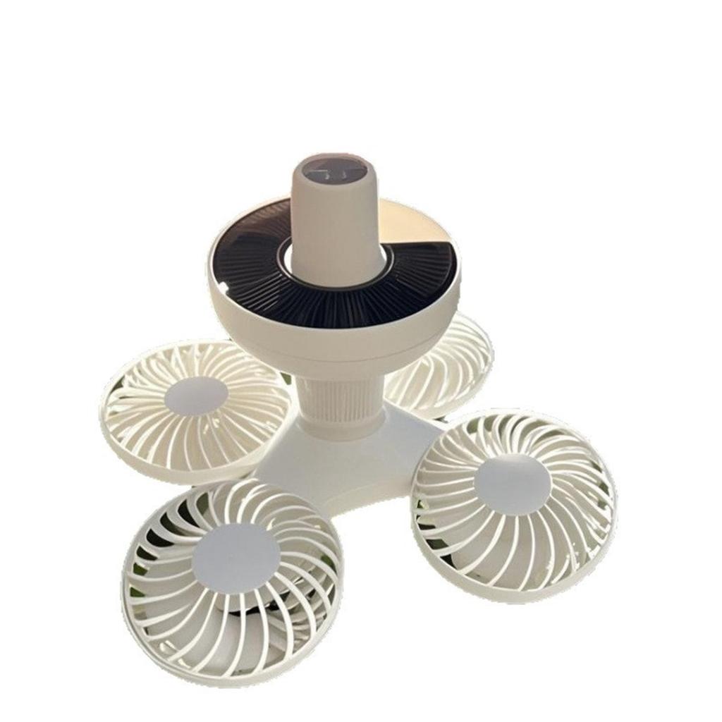 Solar Folding Fan Light USB/Solar Charging Lighting Camping Ceiling Fan Camping Rechargeable Ceiling Fan Battery Powered Ceiling Fan Tent Necessities