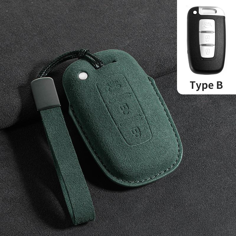 Suede Car Key Case Cover For Kia K2 Kx Rio Sorento K4 Car Key Protective Shell Accessories