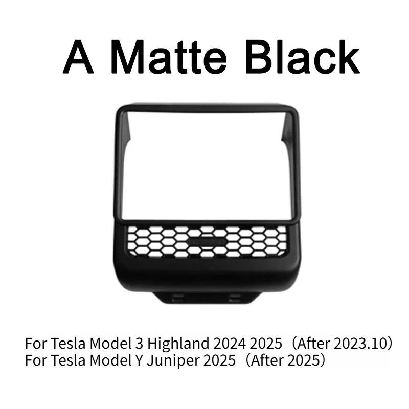 For Tesla Model Y Juniper 2025 Rear Screen Cover Protector Frame Back Air Vent Trim Protective White Car Interior Accessories