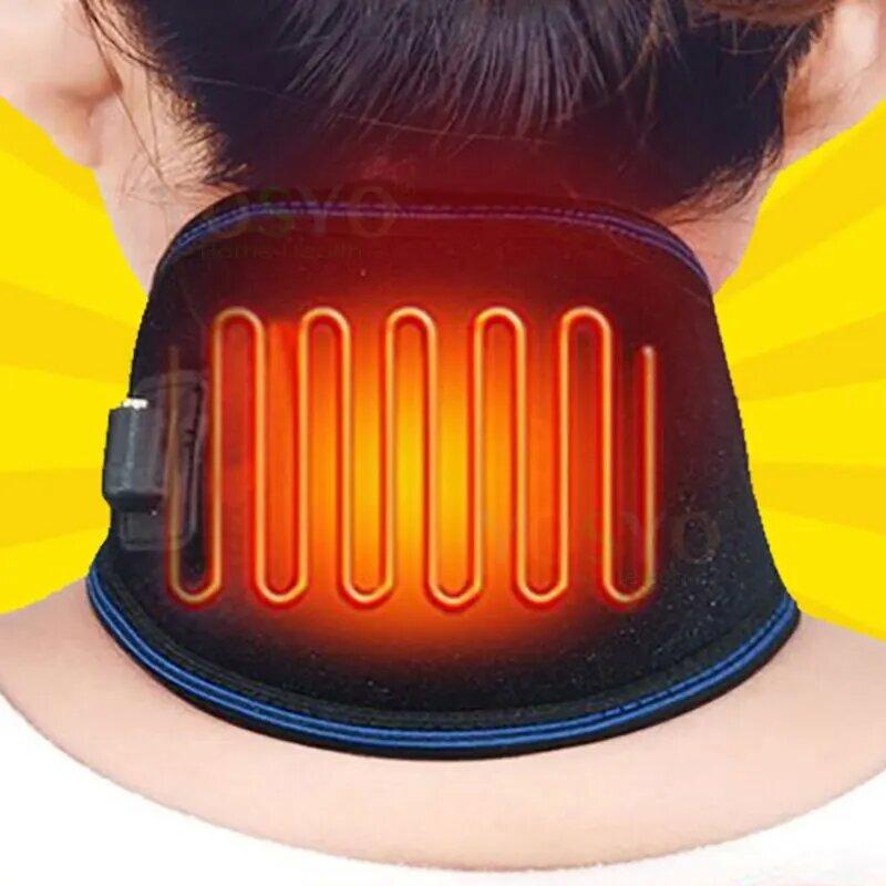 Heating Neck Guard Black Protective Gear Universal Left and Right Three-speed Temperature Adjustment USB Plug