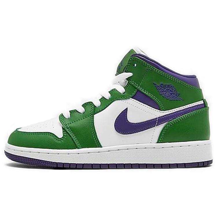 

New Jordan 1 Mid Incredible Hulk GS 554725-300 37.5