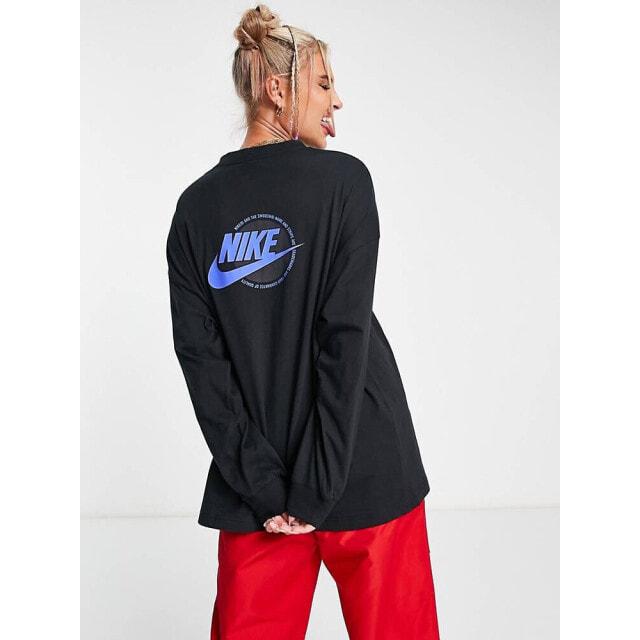 

Черная футболка с длинным рукавом с графическим принтом на спине Nike Sports Utility