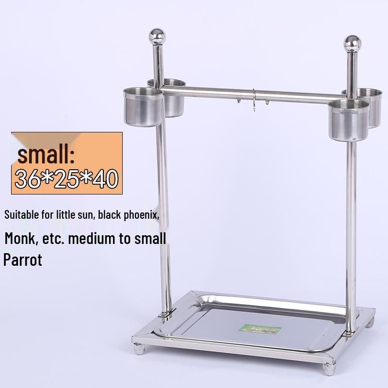 

Прочная большая напольная подставка для попугая из нержавеющей стали - Прочная подставка для клетки для птиц