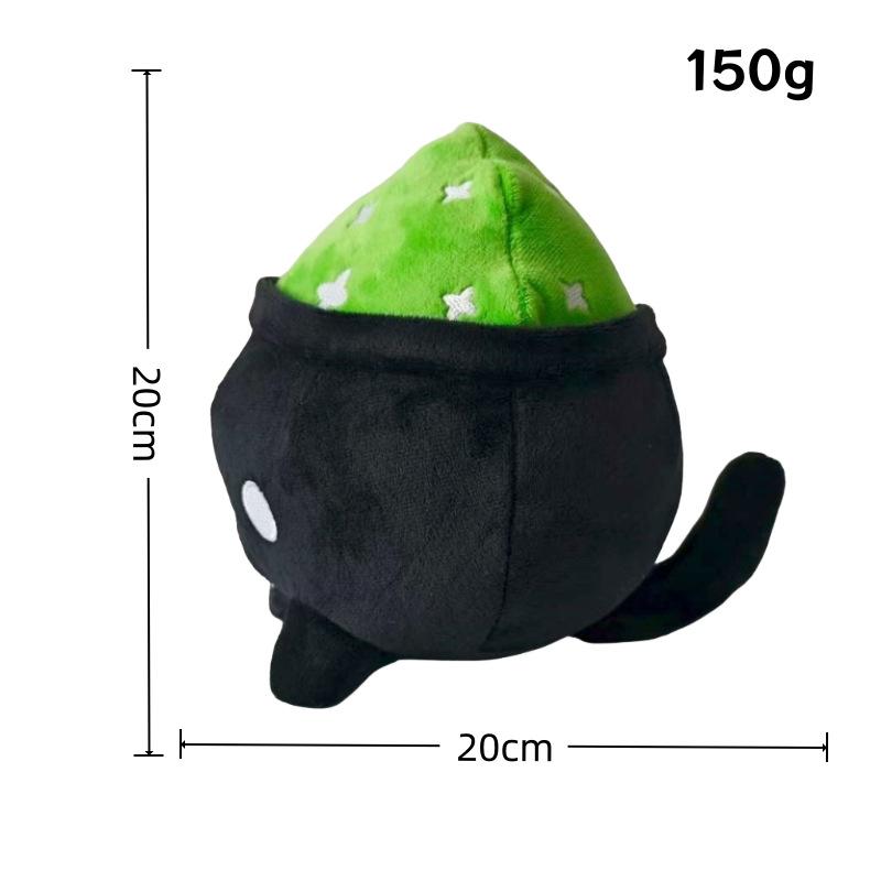 Mini Cauldron Plush Toy, Cute Cat Stuffed Animal Doll, Soft and Comfortable Pillow, Ideal Gift