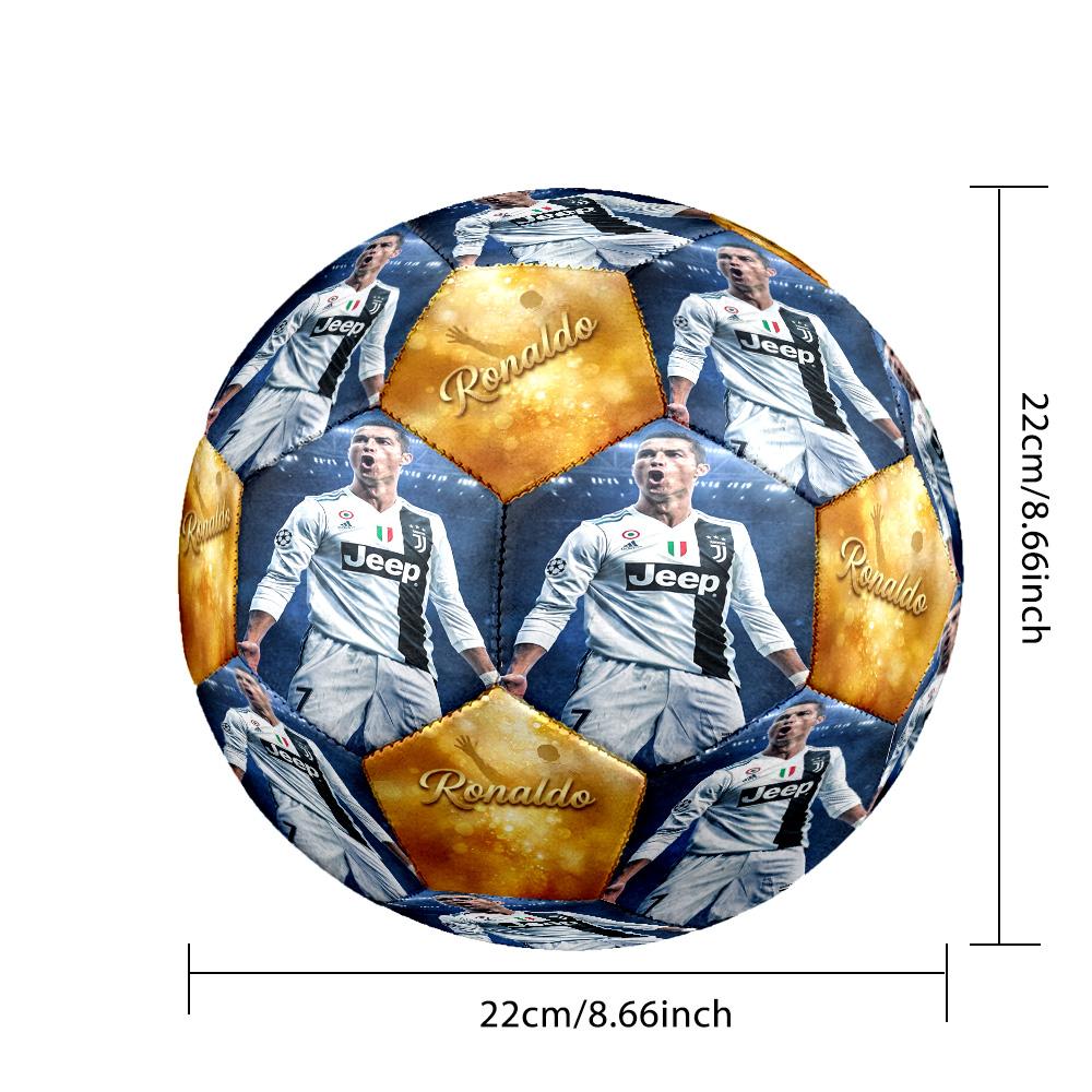 Ronaldo's Legacy Madrid Size 5 Soccer Ball Machine Sewn Indoor/Outdoor Universal Football Soccer Accessory Distinctive Home Decor And Party Gift