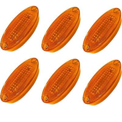 6PCS LED Side Marker Clearance Lights 12V Waterproof Amber Chicken Lights Universal for Trailer Semi Truck Freightliner Cargo