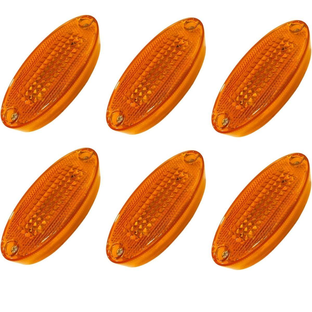 6PCS LED Trailer Marker Lights 24V Waterproof Amber Chicken Lights Universal Side Marker Clearance Lamps for Semi Truck Cargo