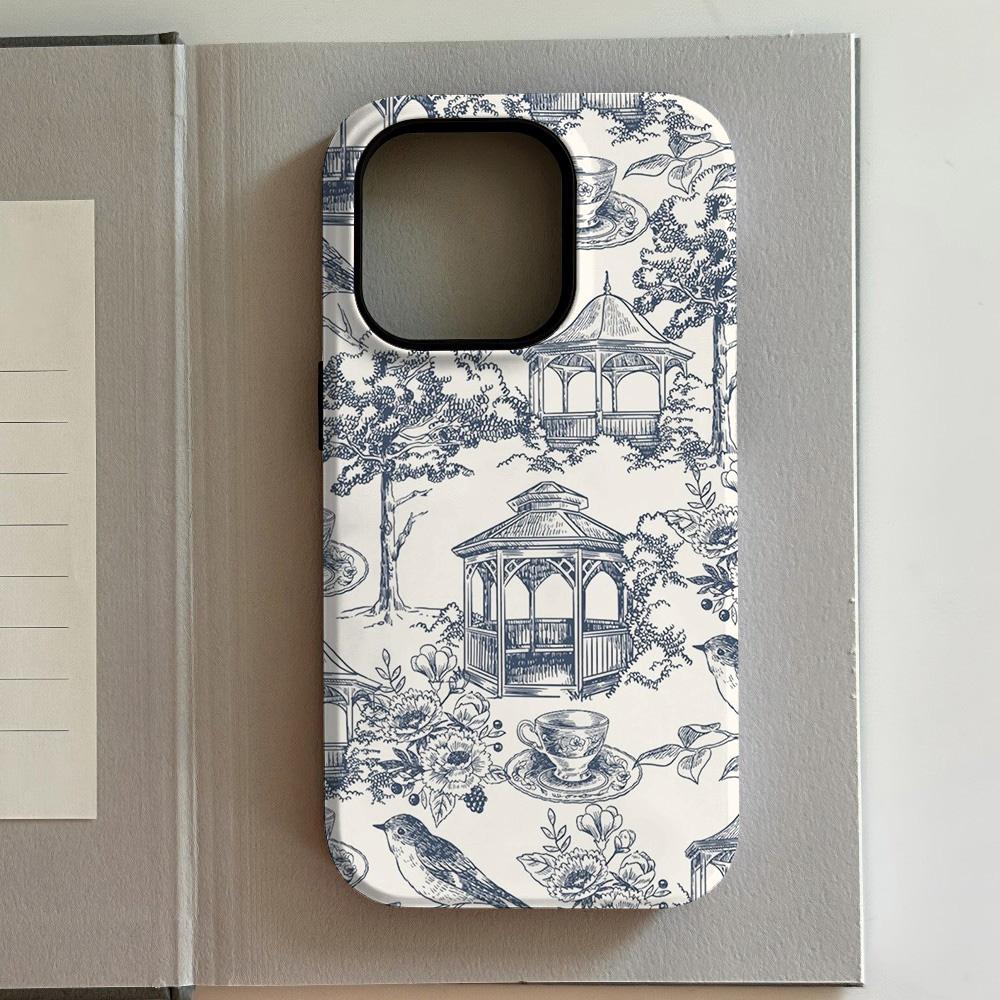 Luxury Delicate and Colorful Flowers Phone Case for iPhone 17 16 15 14 13 12 11 Air Pro Max Plus Luxury Double-layer Back Cover