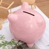 Green Ceramic Piggy Bank Saving Pot Money Box Nursery Decoration for Baby Boy Girl Encourages Savings Rubber Stopper Table Shelf