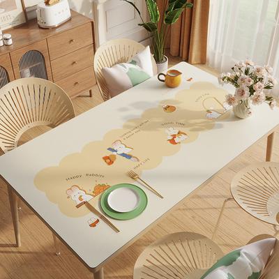 Cartoon Tablecloth Pvc Waterproof, Oil-Proof And Anti-Scalding Leave-In Table Mat Leather Tablecloth Dining Table Mat Coffee Table Mat