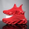 Trend Red Men's Running Shoes Knit Platform Blade Sneakers For Men High Top Socks Slip-on Walking Shoes Women Tenis Masculino